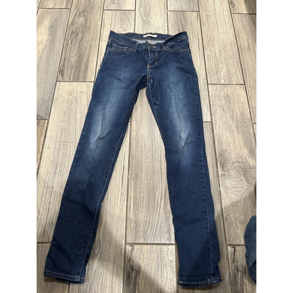 Levi's 711 Skinny‎ Jeans Women's Size 28 / L30 Dark Wash Stretch Denim Blue